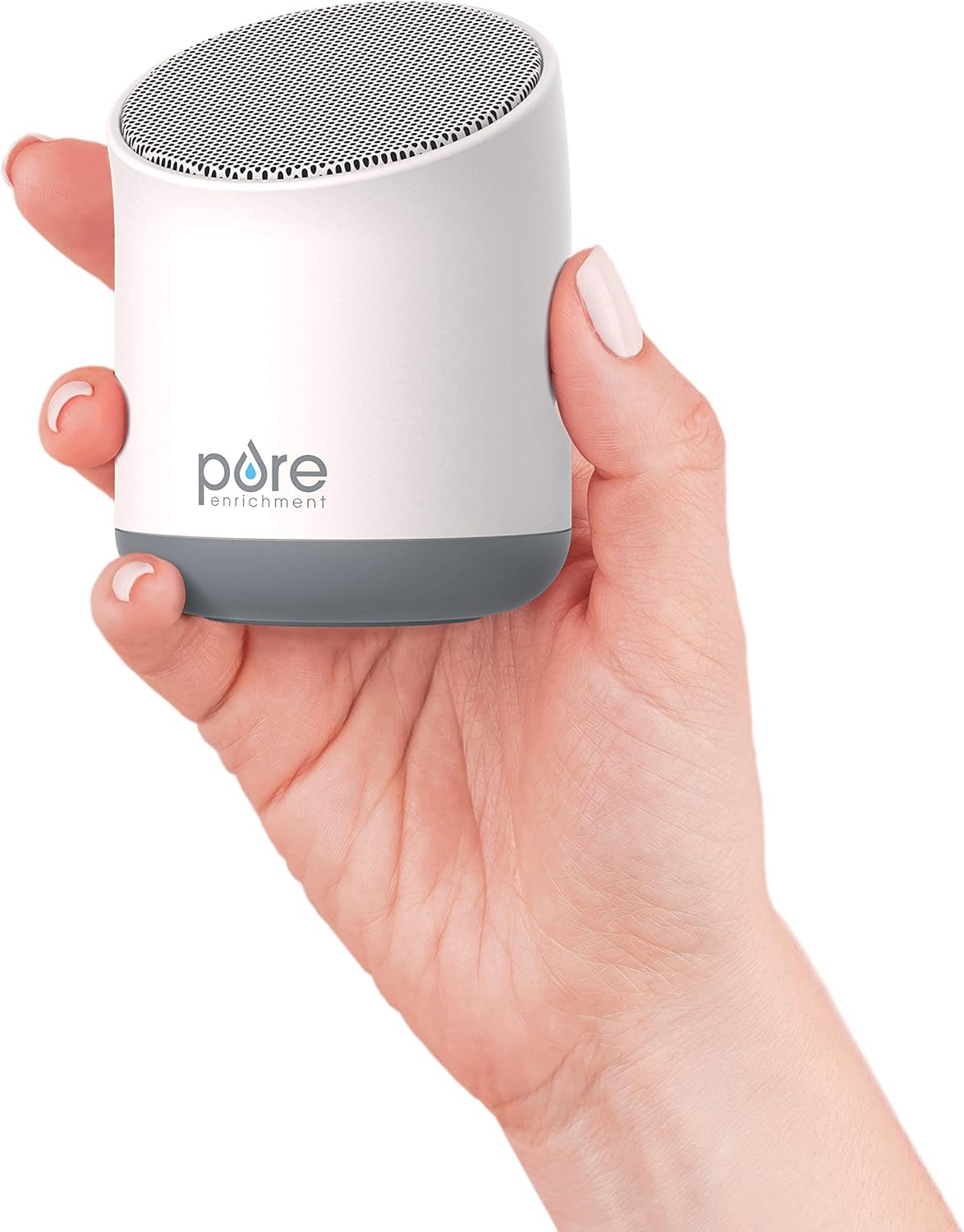 Pure Enrichment® Wave™ Mini Travel Sound Machine - 6 Soothing Sounds Including White Noise, Seamless Loop Audio, Rechargeable Battery, 48 Hour Run Time, Optional Timer, and Storage Bag