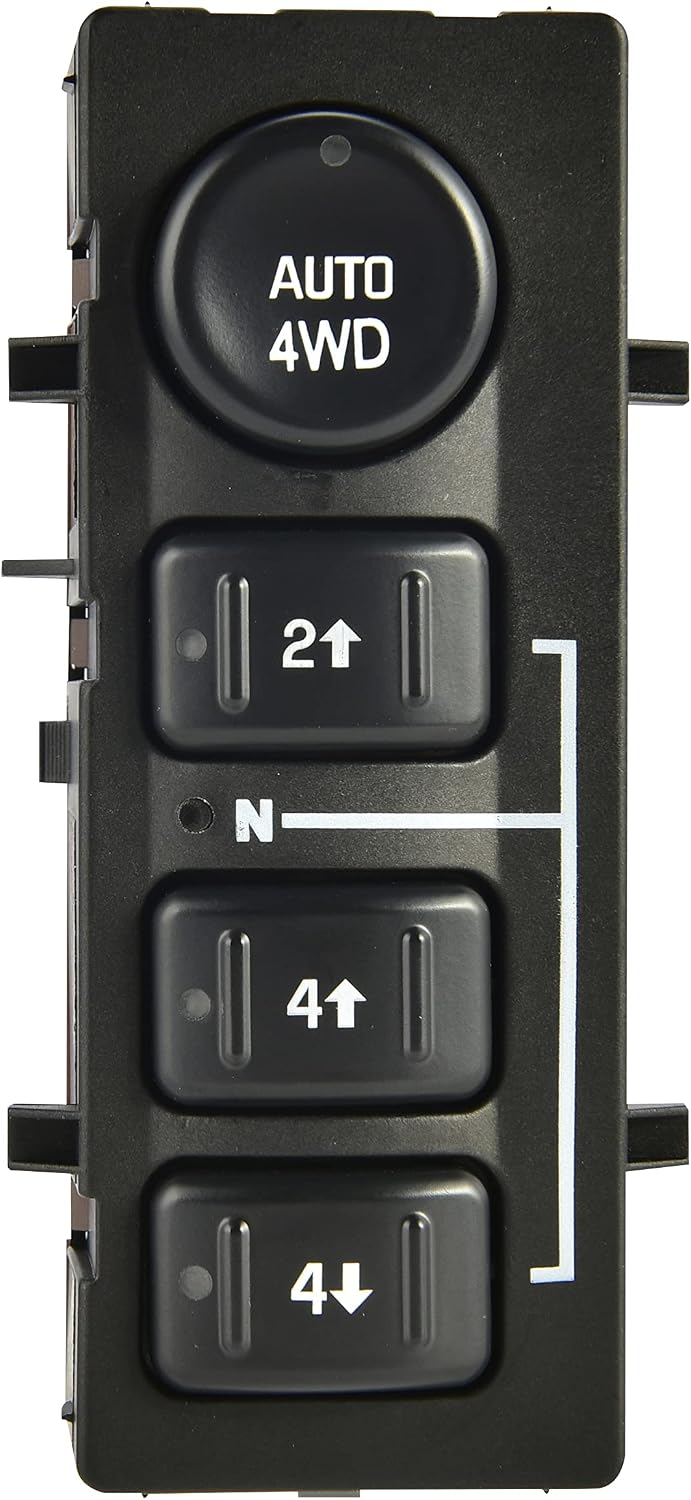 4WD Wheel Drive Switch 4x4 Transfer Case Button Compatible with 2003-2007 Cadillac Escalade Chevy Silverado Suburban Avalanche Tahoe GMC Sierra Yukon Replacement for 15136039 15164520 19259313