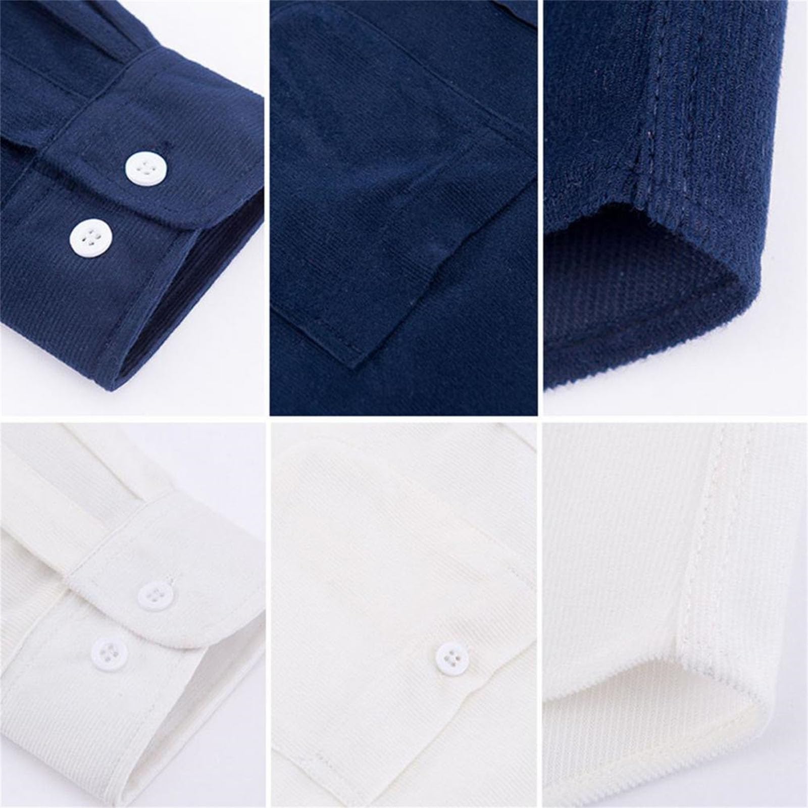 Hgvcfcv Camicia da uomo a maniche lunghe tinta unita ispessita di grandi dimensioni in velluto a coste Camicia casual