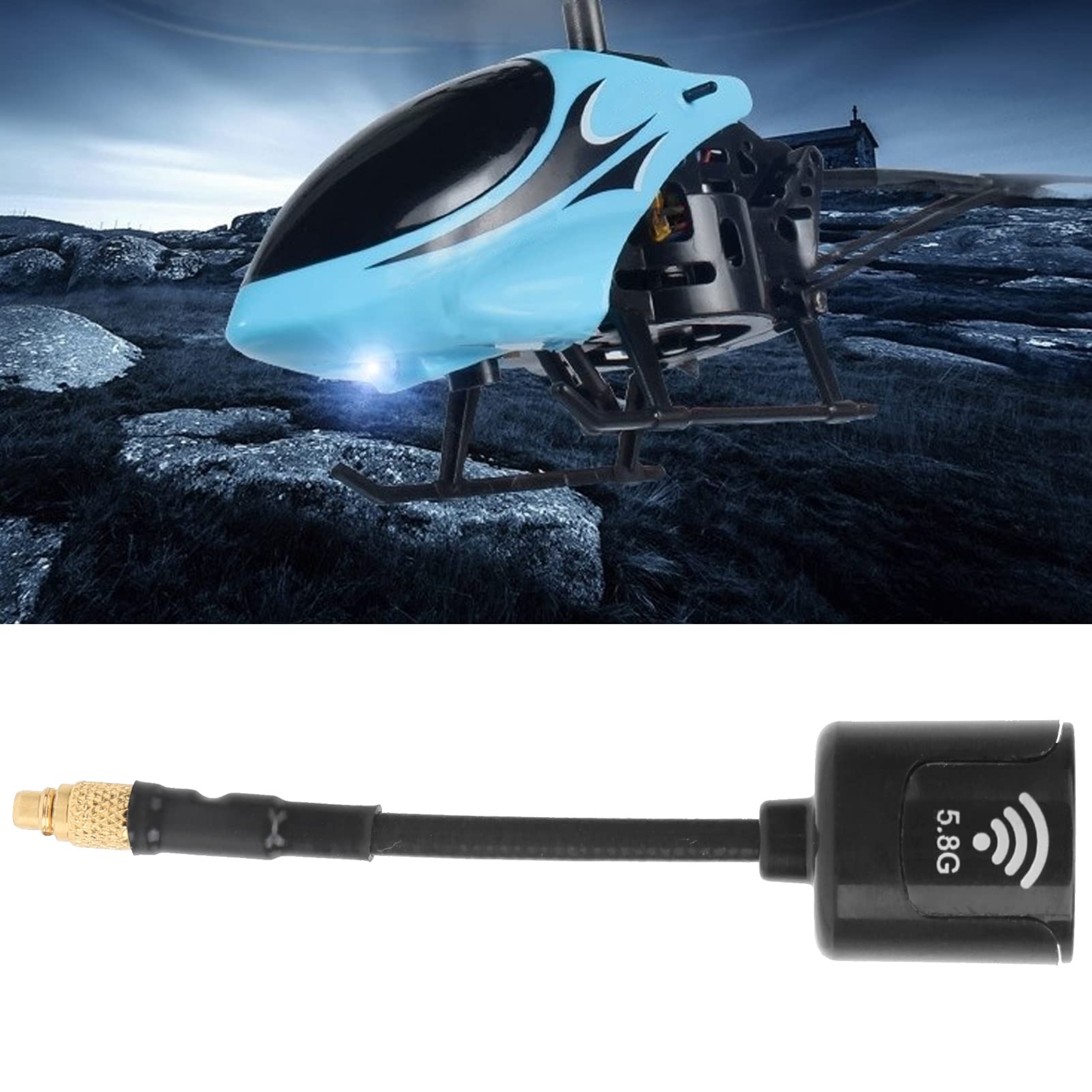 equlup FPV Antenna, 5.8Ghz 2.8dbi RHCP High Gain Omnidirectional Long Lollipop Antenna for RC Drone FPV Racing Drone Quadcopeter Multicopter (Straight Head)