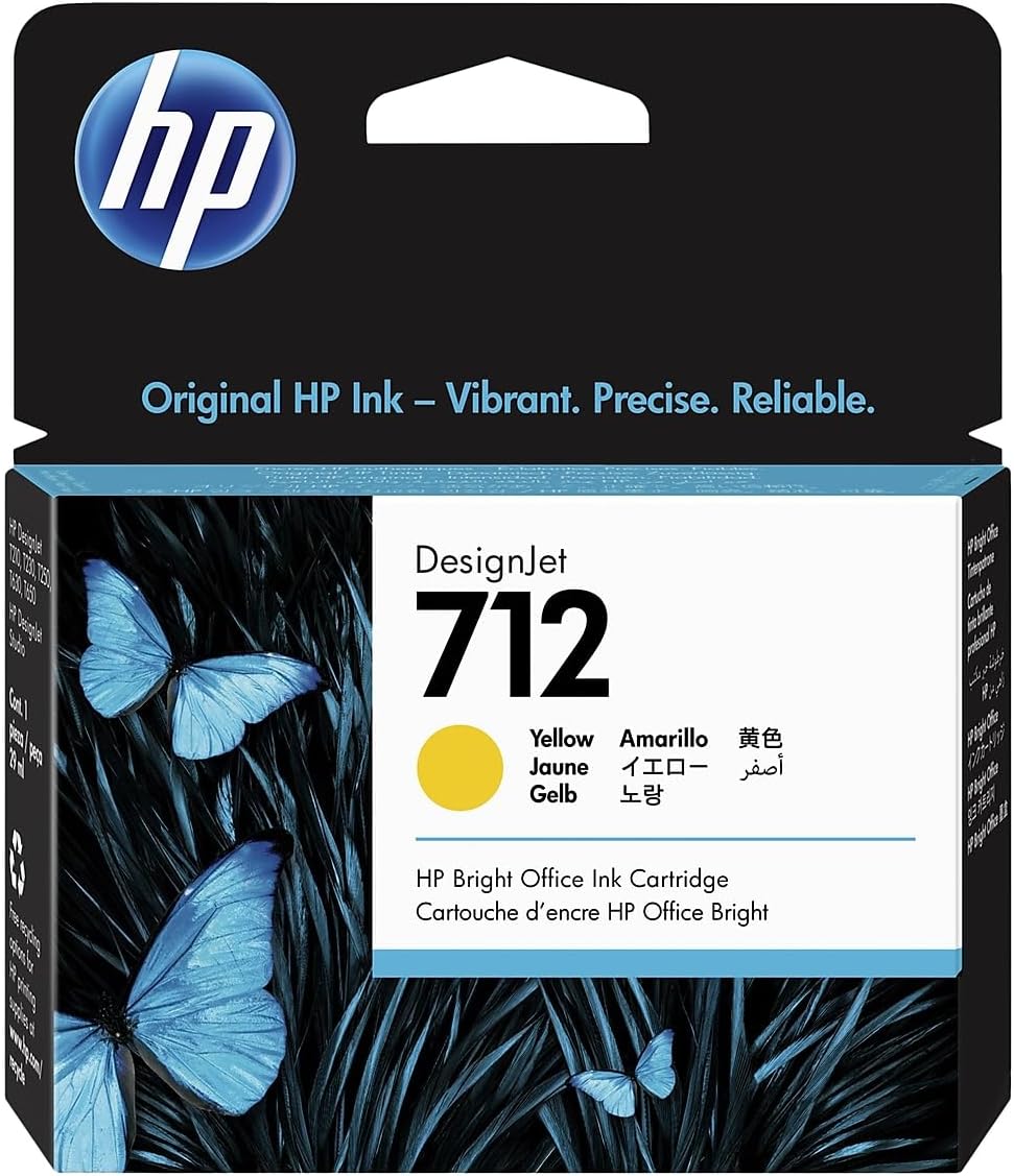 HP 712 29-ml Yellow DesignJet Ink Cartridge