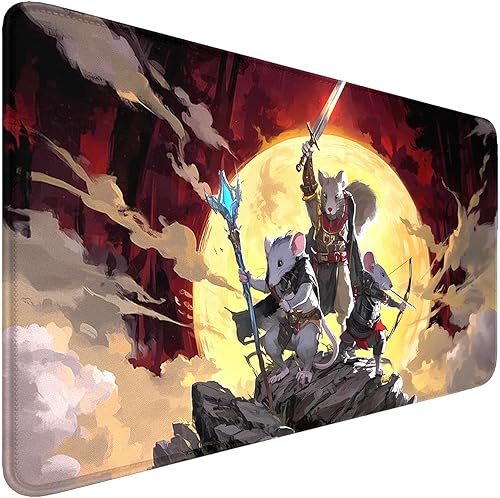 Vista 86 de MTG - Tapete de juego con bordes cosidos, parte inferior de goma antideslizante, tapete de juego TCG para gatos, superficie de goma lisa, tapete