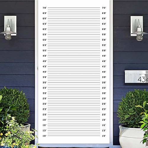 Mugshot Alineación Policía Alineación Gráficos de Altura Pancarta Fondo Mediciones Precisas Decoración Temática para Niñas Despedida de Soltera