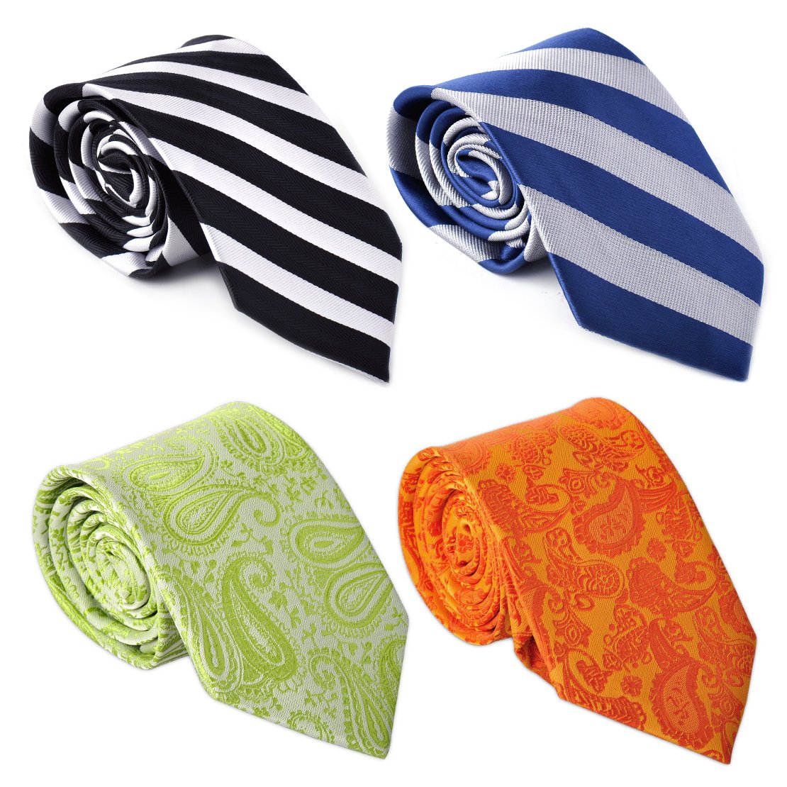 Hombres Paisley Corbata diseño de Rayas Jacquard Corbata Tejido Regalo Set 9