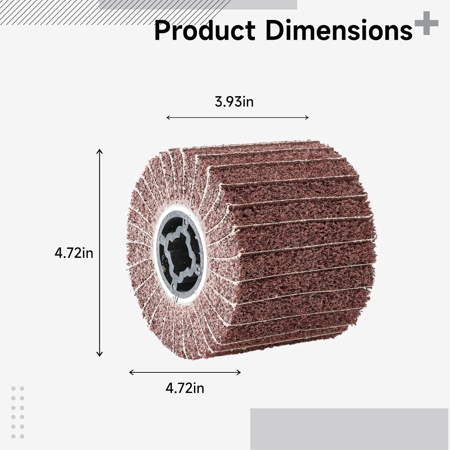 2 Inch Drum Sander, Abrasive Nylon Brush Wheels, 2-Piece Set, Brown Sandpaper for Grinding and Polishing Tools