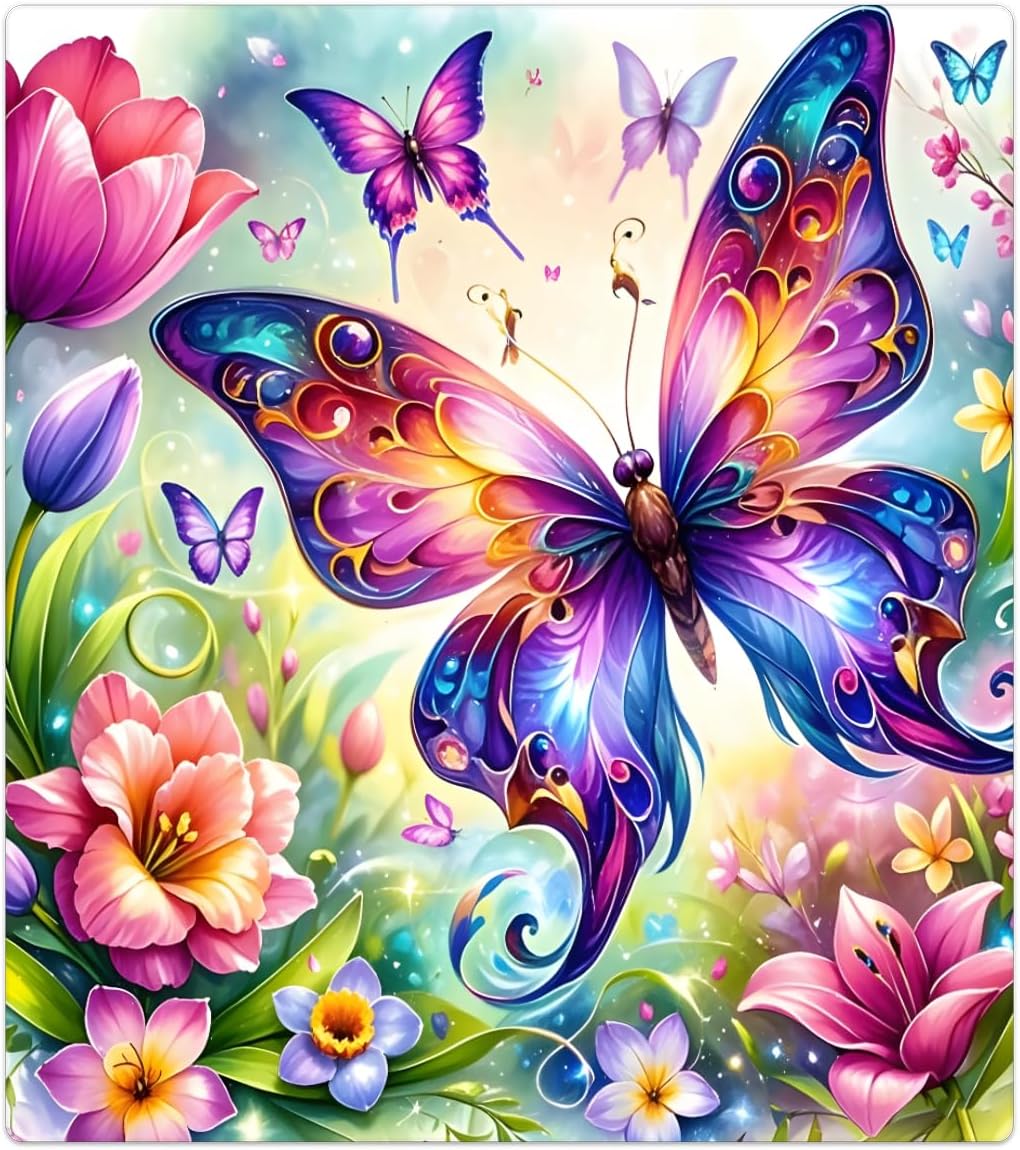 Spring Flowers Animal Butterfly Dishwasher Magnet Cover Decorative Magnetic Dishwasher Cover Reuseable Dishwasher Panel Covers Front Dishwasher Door Covers for Kitchen Decor 21" X 26"