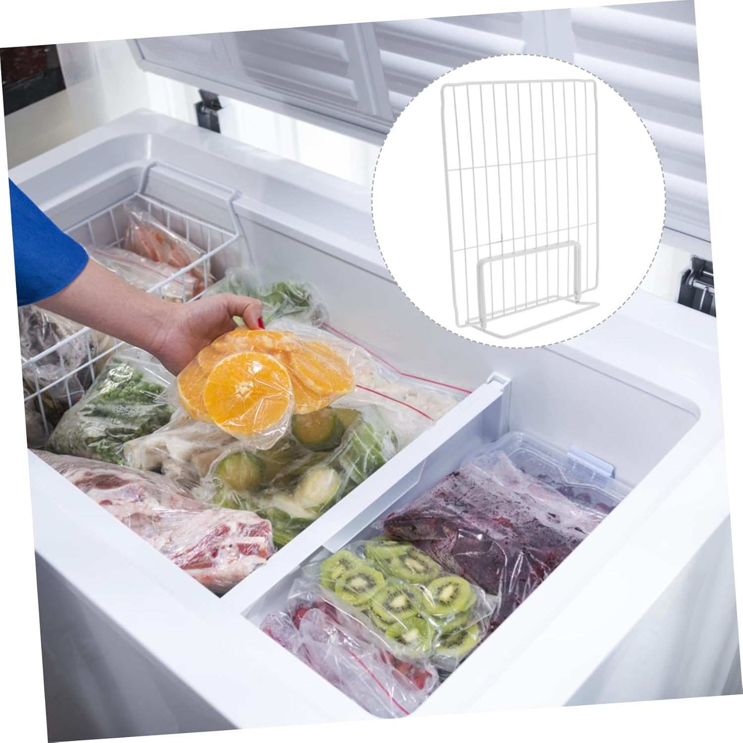 3pcs Refrigerator Shelf Freezer Separator Mesh Dividers for Freezer Fridge Separator Replacement Fridge Accessory
