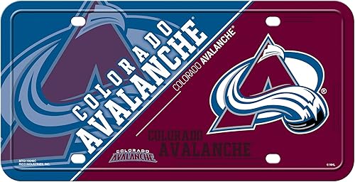 Vista 33 de Rico Industries NHL Hockey Split Metal Auto Tag 6" x 12" - Great for Truck/Car/SUV