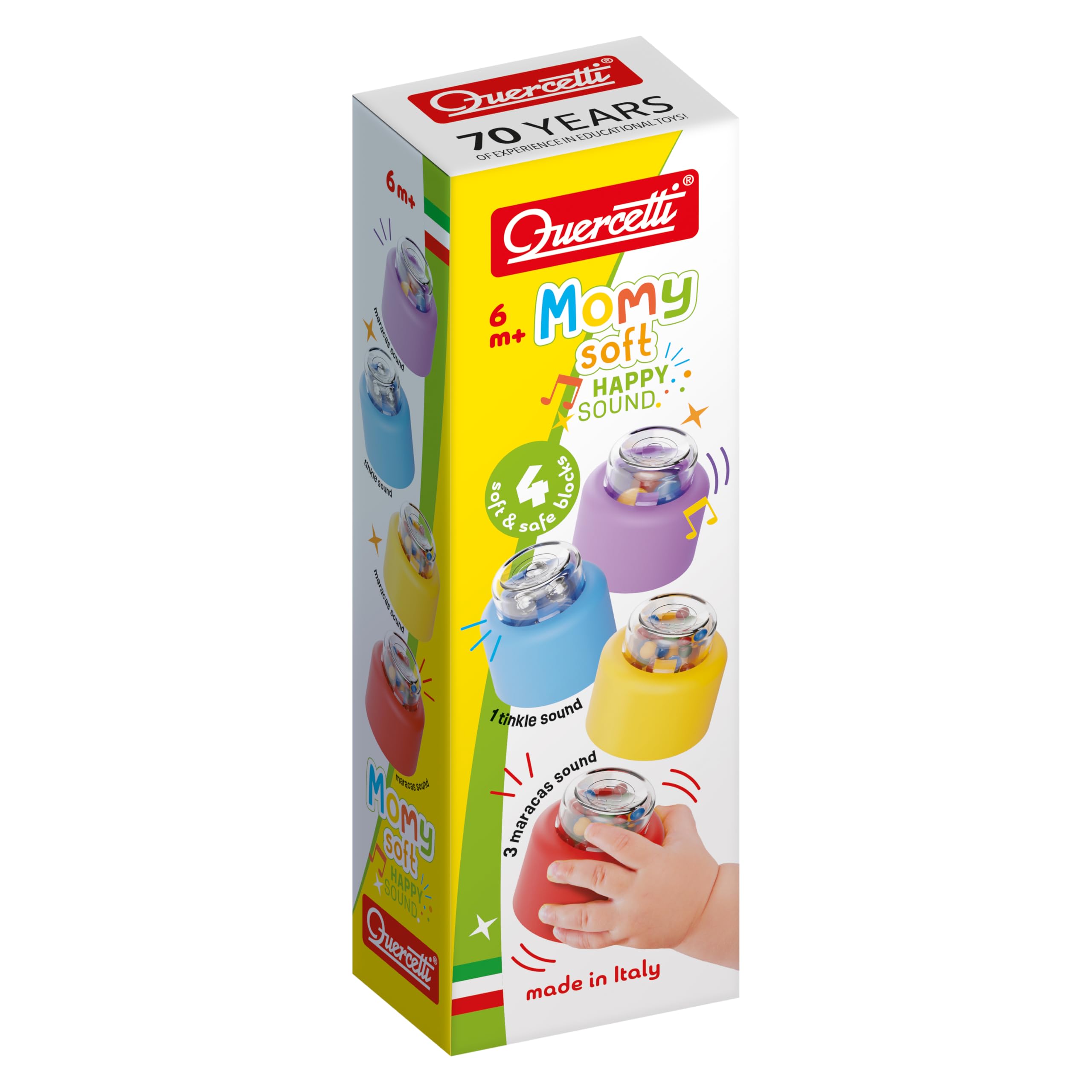 Quercetti 4144 MOMY Soft Happy Sound, 4 Pieces