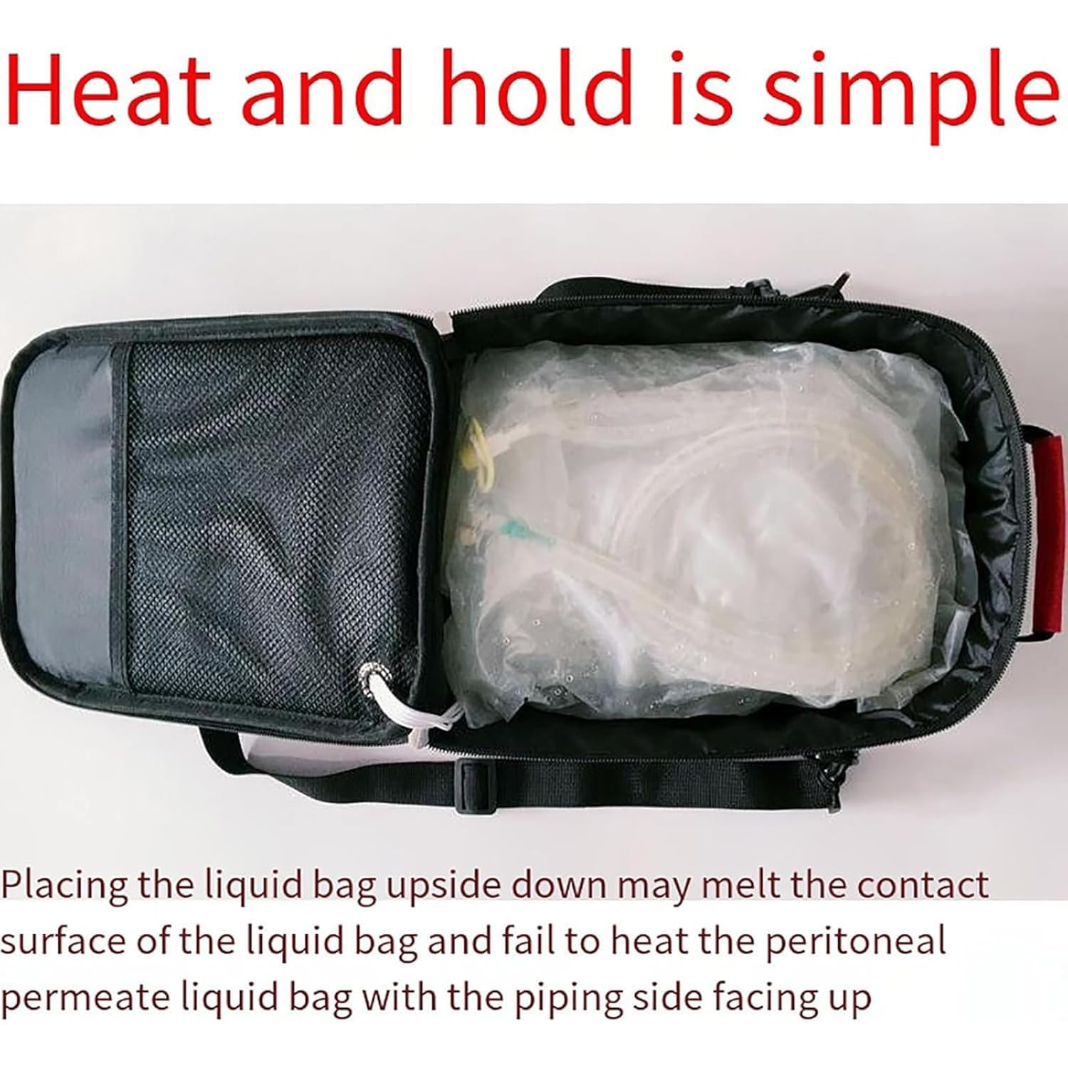 Abdominal Dialyse Flüssigkeit Heizung Tasche, 2,5L Haushalt Peritoneal Dialyse Flüssigkeit konstante Temperatur Tasche, 36~45 ℃ Heizung mit Timing-Funktion, für Haus