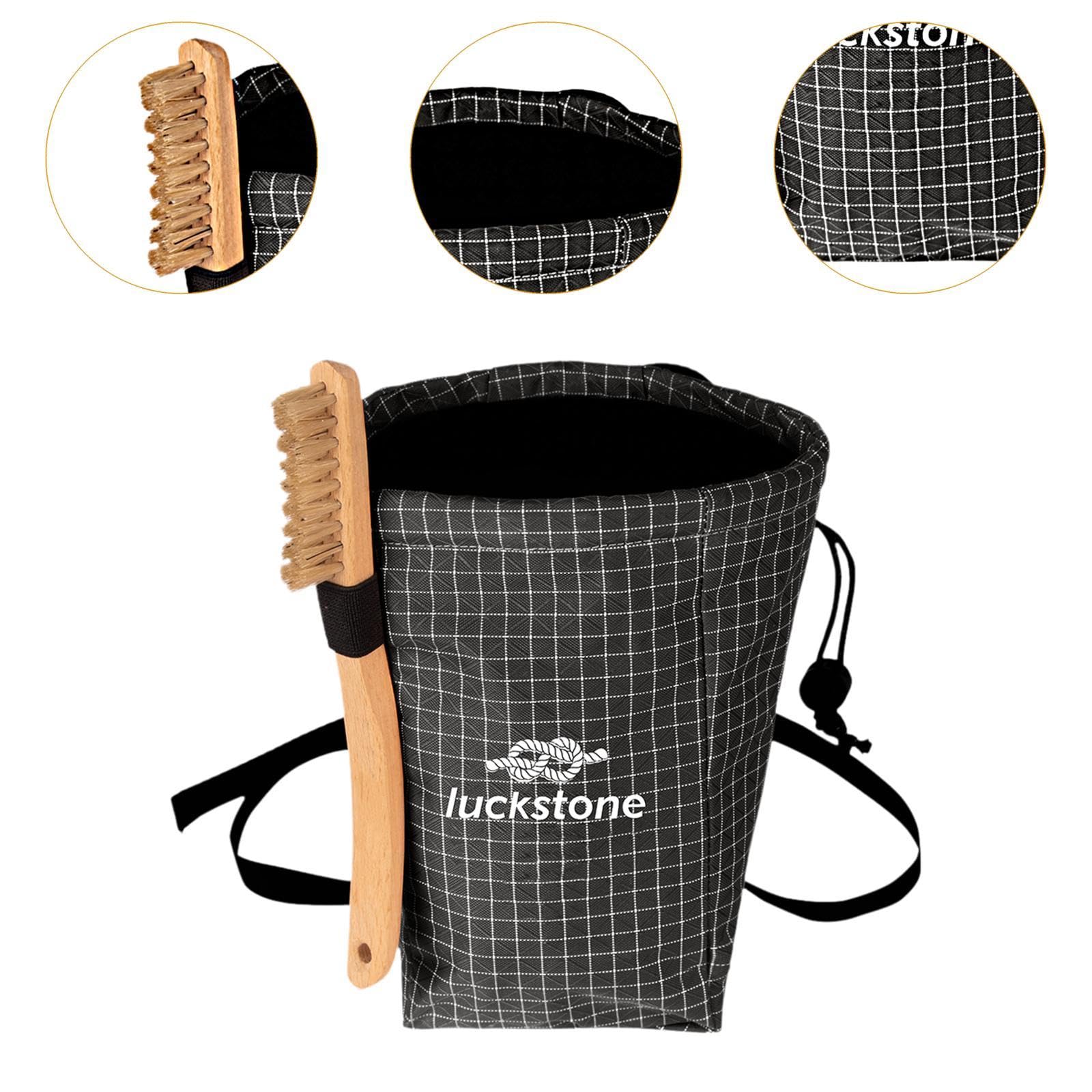 Climbing Pouch Porta Magnesite Arrampicata con Pennello Materiale UHWPE Antiscivolo Cintura Regolabile Adatto per Escursionismo Sollevamento Pesi