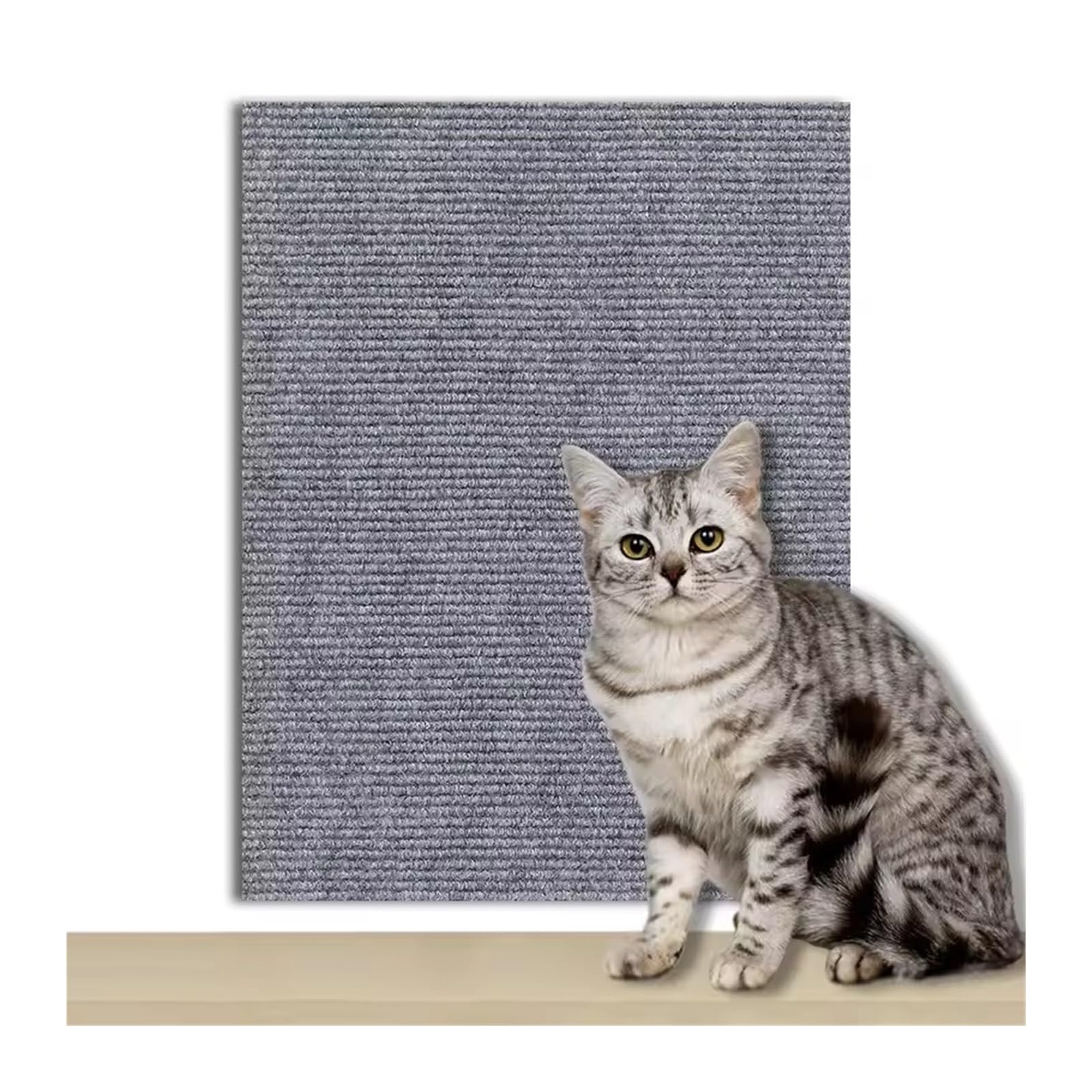 Protector Sofa Gatos Arañazo Alfombrilla for rascar Gatos, Alfombra Recortable, Esquina, Pared, autoadhesiva, Protector de Muebles for arañazos DIY(Grey,40X300CM)