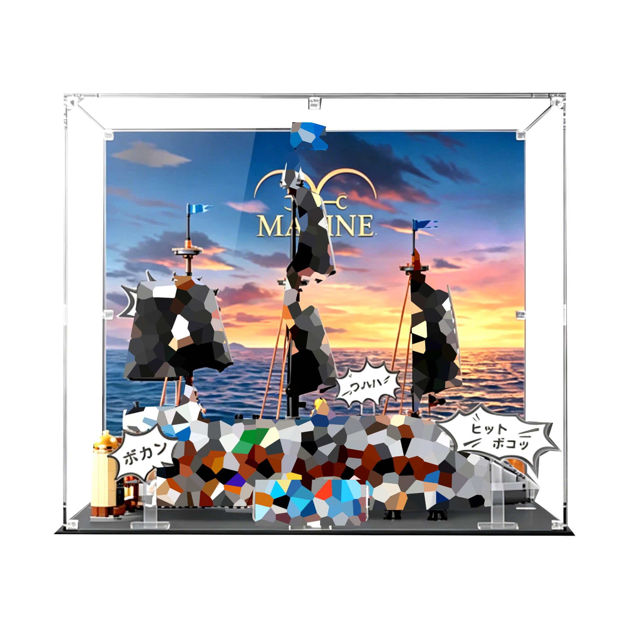 Clear Acrylic Display Case, Fits for Le-go 75646 Sets