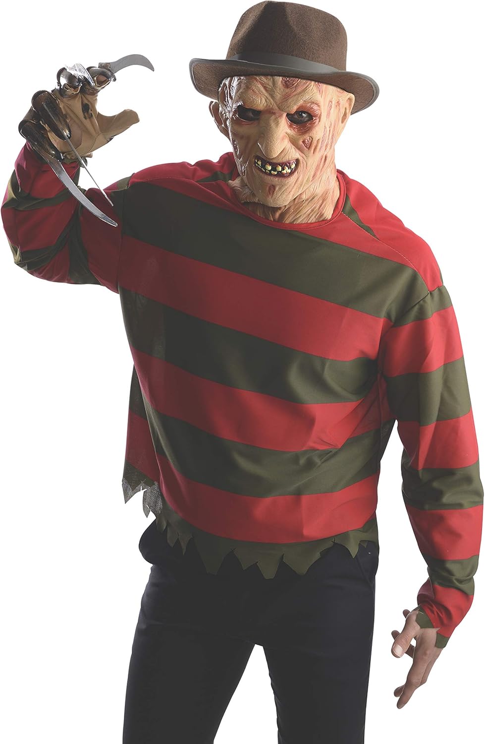 Rubie's Men's Nightmare On Elm St Freddy Krueger Costume Shirt With Mask