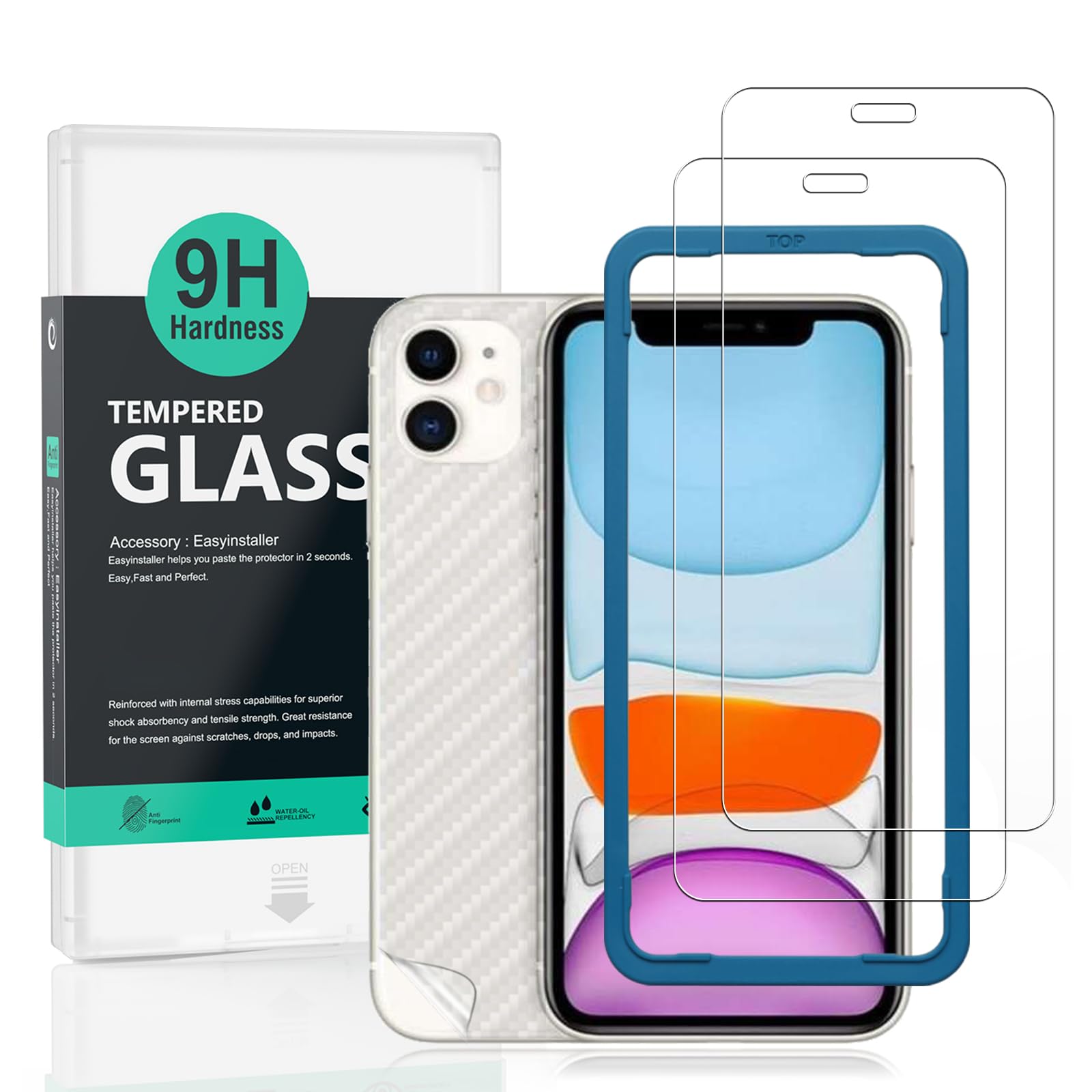 Pellicola Vetro Temperato Iphone Xr in Cover per Cellulari