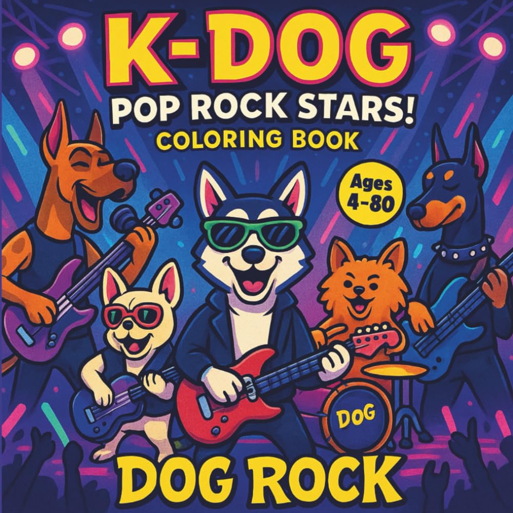 K-Dog Pop Rock Star Coloring Book