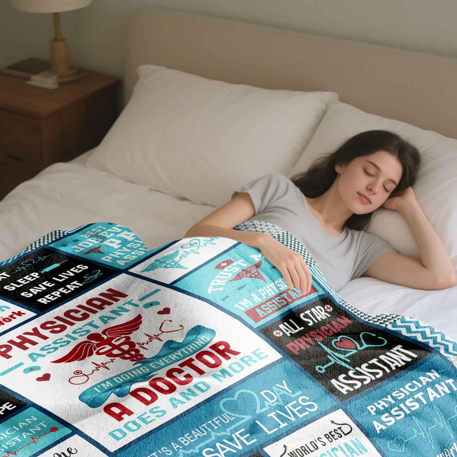 Physician Assistant Gifts for Women Men, PA Week Gift Blanket 60"X50", National Physician Assistant Day Gift, PA Gifts for Women Men