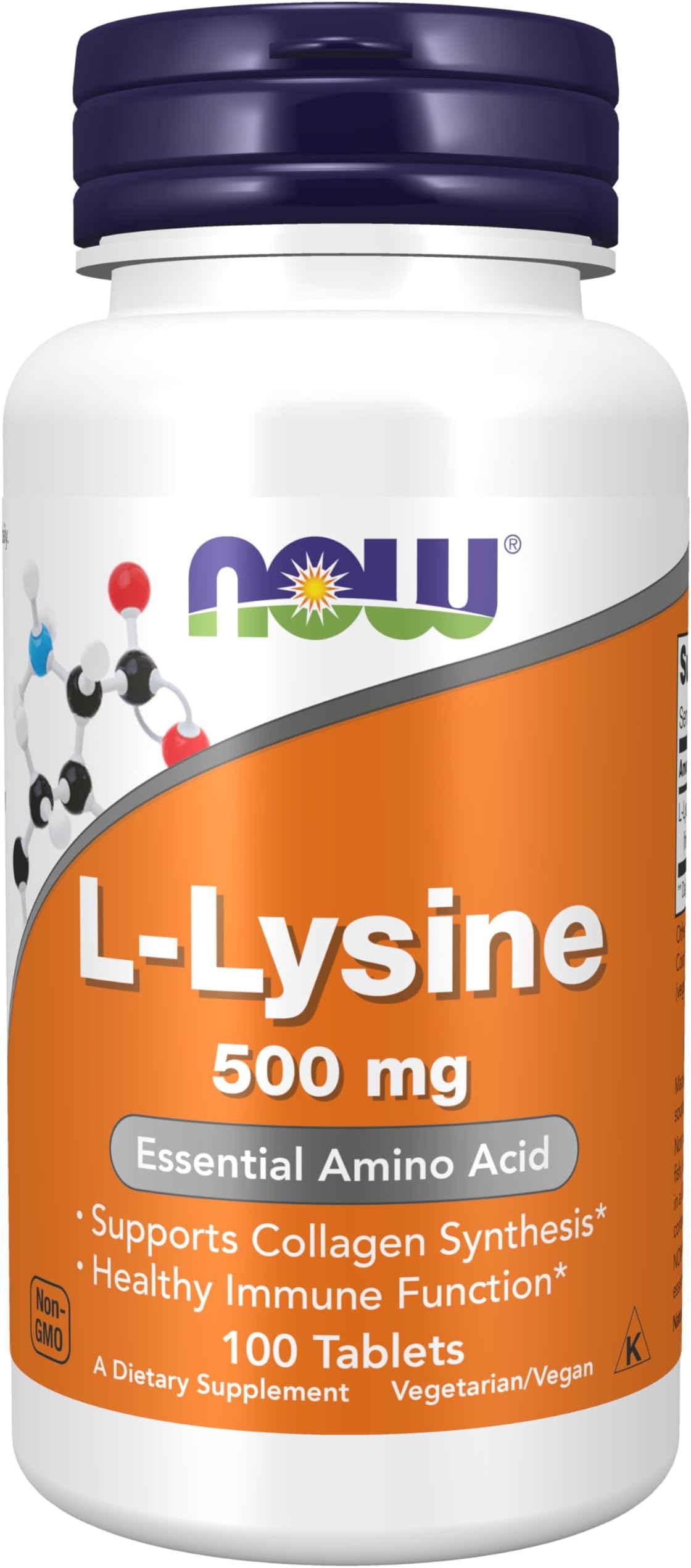 Supplements, L-Lysine (L-Lysine Hydrochloride) 500 mg, Amino Acid, 100 Tablets