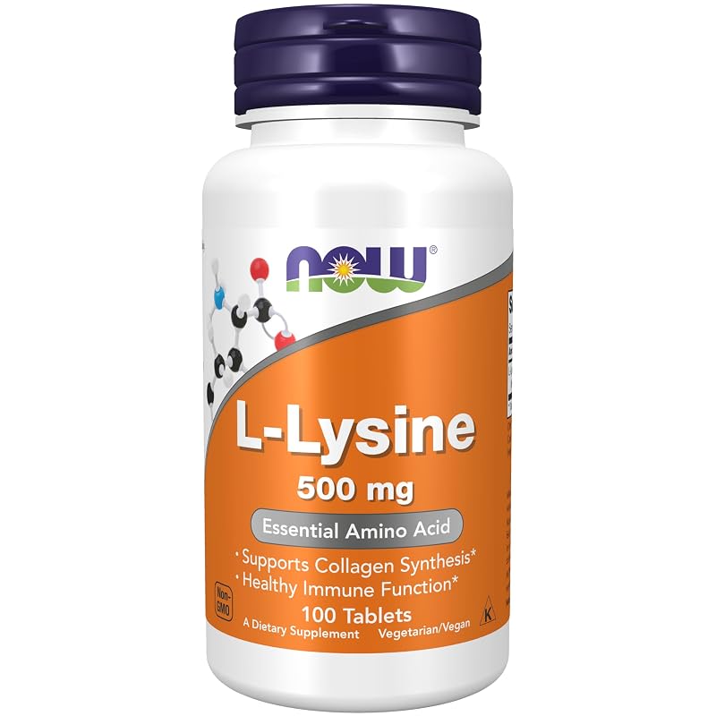 NOW Suplemento de L-Lisina 500 mg, 100 comprimidos