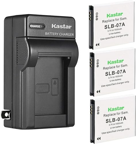 Miniatura 8 de Kastar Paquete de 1 batería SLB-07A y cargador de pared de CA de repuesto para Samsung ST Series, ST45, ST50, ST500, ST510, ST550, ST560, ST600, TL
