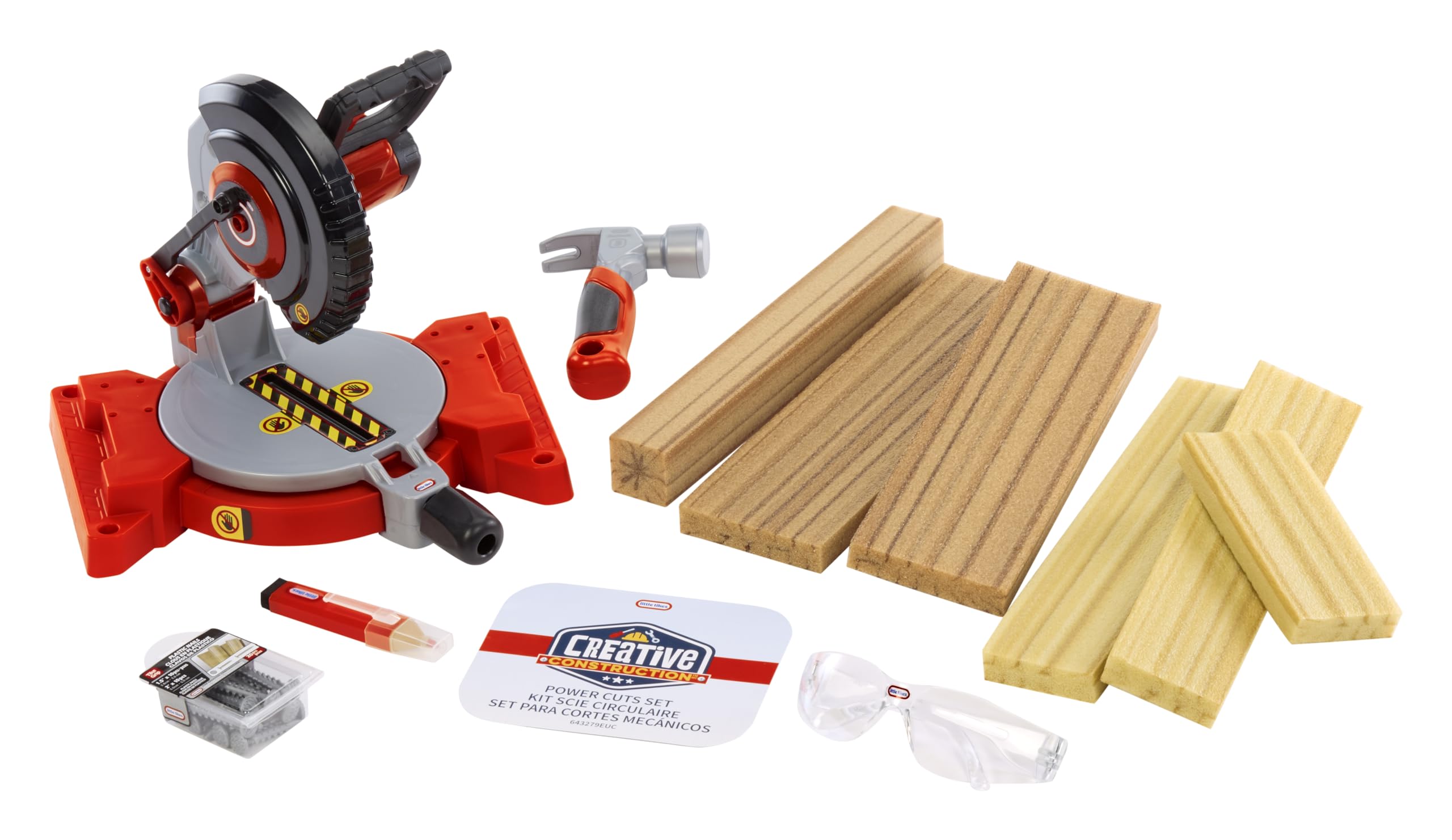 little tikes Creative Construction Power Cuts Set - Inclut 6 Accessoires, Un Jeu de Construction pour Faire Semblant, Convient aux garçons et aux Filles de Plus de 3 Ans