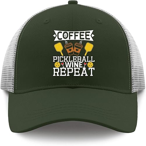 Miniatura 9 de devor Cap Coffee Pickleball Wine Repeat Dad - Sombrero divertido para mujer