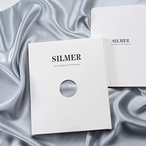 Vista 50 de Silmer Funda de almohada 100% seda de morera para cabello y piel, ambos lados 22 Momme 800 hilos funda de almohada con cremallera oculta, ultrasuave