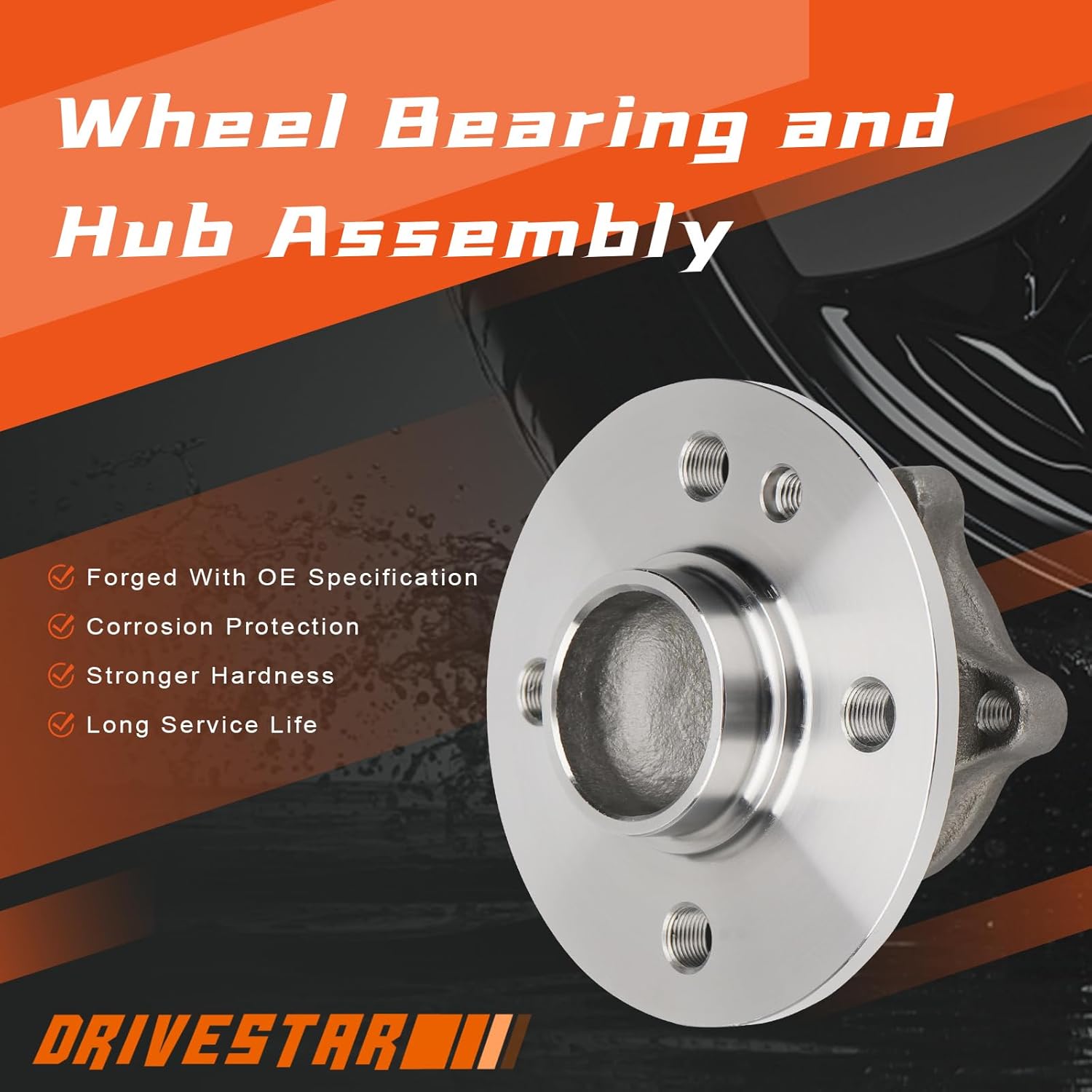 DRIVESTAR 512427 Rear Wheel Hub & Bearing Assembly Driver/Passenger for Mini Cooper 2007 08 09 10 11 12 13 14 15