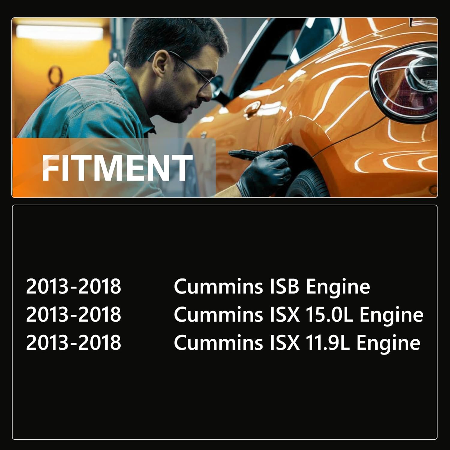 Inlet & Outlet NOx Sensor - Compatible with 2013-2018 Cummins Engine ISX 15.0, ISX 11.9, Downstream & Upstream Nitrogen Oxide Sensor, Replace #5WK96740B, 3687930, 5WK96749B, 2872942