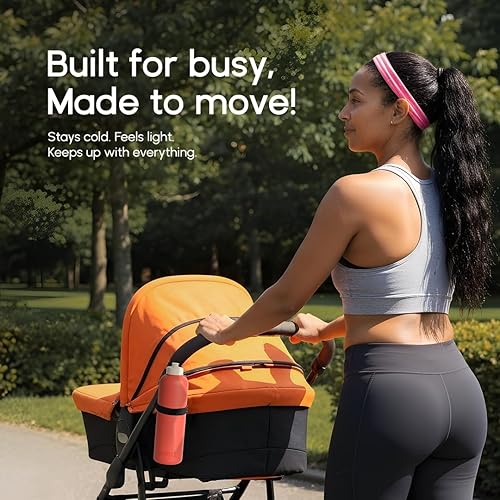 Miniatura 7 de Botella de agua deportiva de 24 onzas, suave al tacto, diseño resistente a derrames con boquilla para beber con una sola mano, botella de fitness