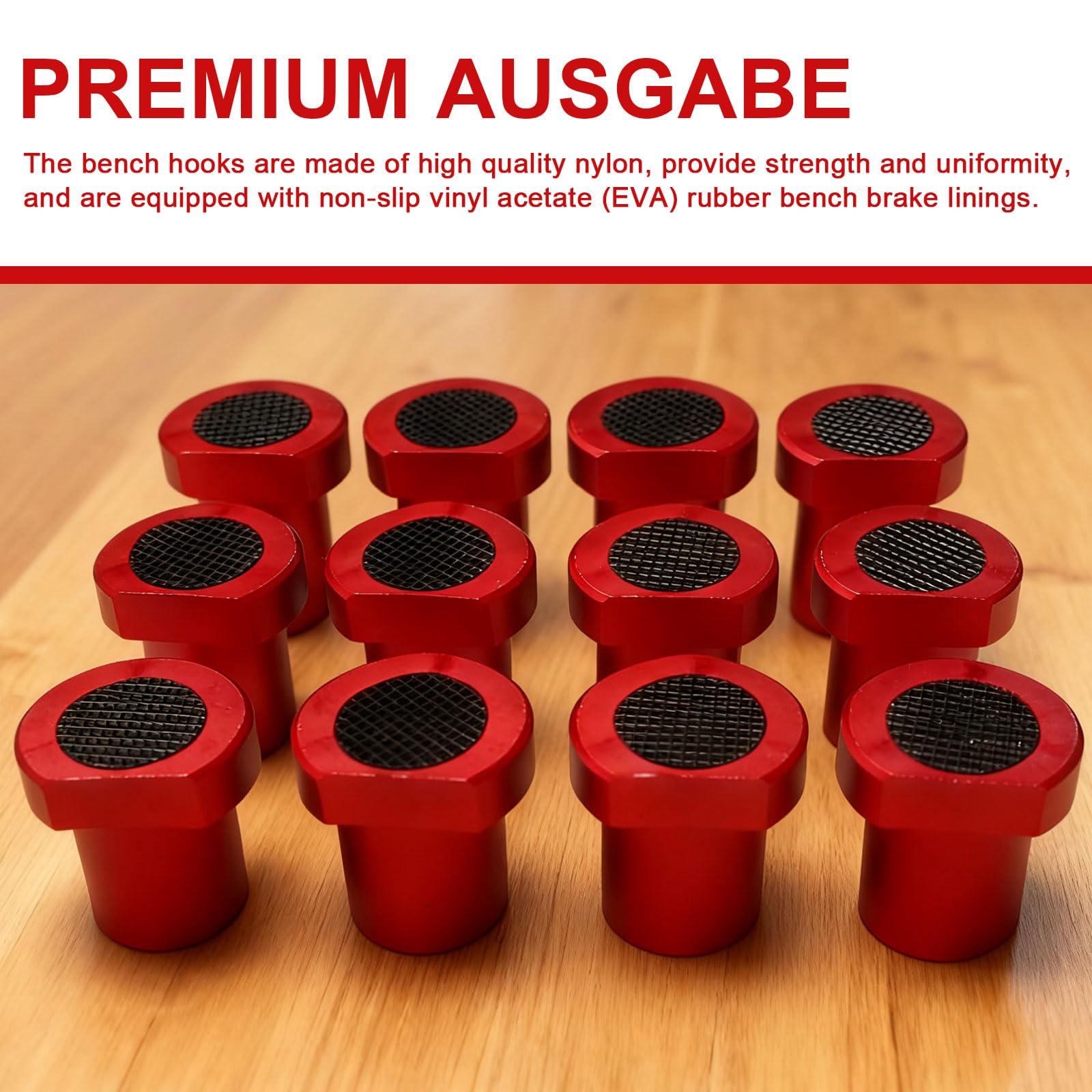 Lot de 12 crochets de canapé en alliage d'aluminium pour trou de chien de 20 mm - Pour trou de chien de 20 mm - Établi robuste - Mâchoires de serrage - Aide au positionnement pour le travail du bois