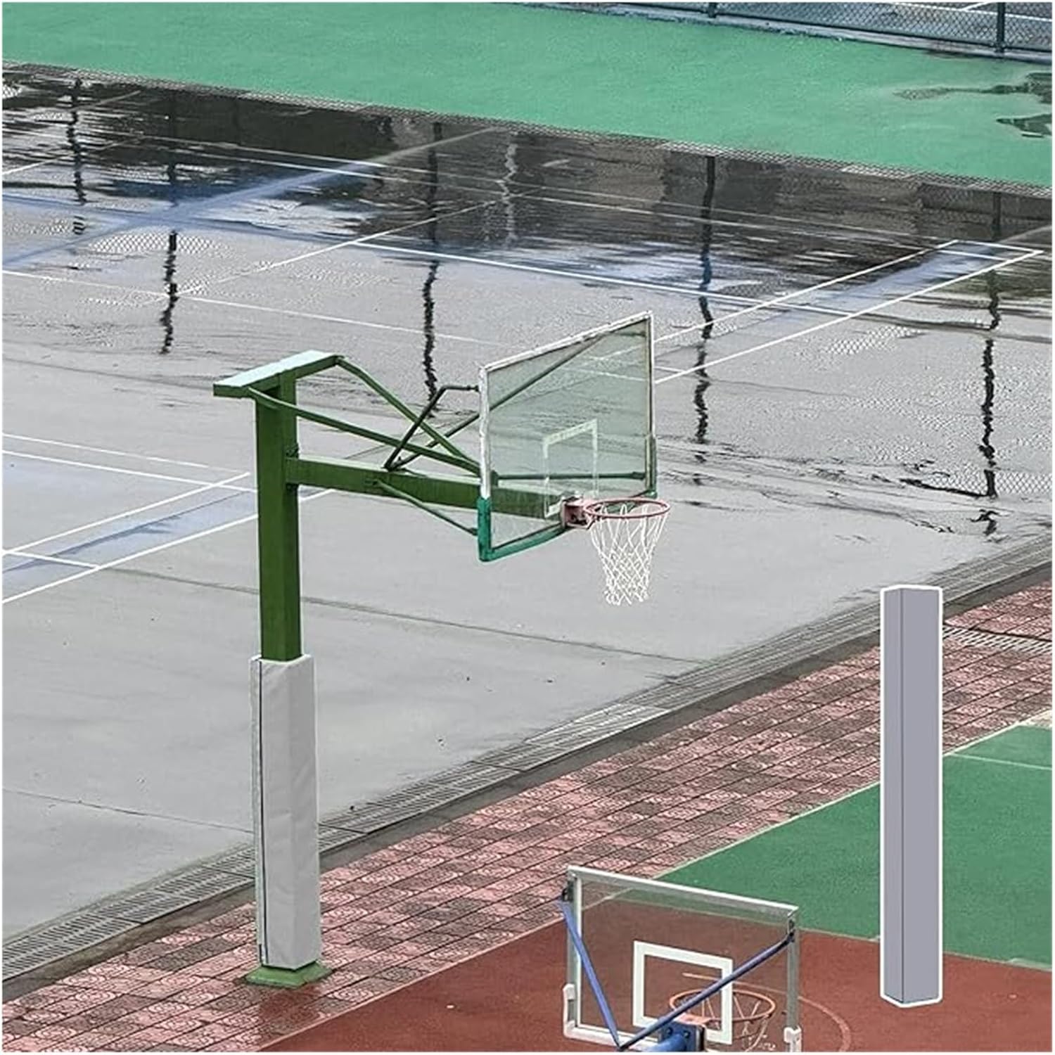 Pole Padding Weather Resistant Basketball Blocking Pad, Basketball Pole Pad for Square Poles, Shock - Absorbing Basketball Hoop Post Pad, Safety Pole Pad(Blue3 15x15cm/6x6in)