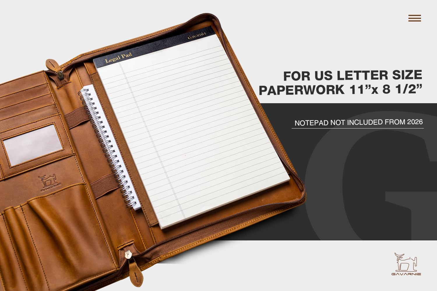 Personalized Leather Portfolio Padfolio for Men, Engraved Gifts for Father's Day for Husband from Wife, Customized Leather Gifts Present for Son/Dad, for Birthday, Brown