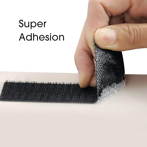 Miniatura 3 de Melsan - Tiras de velcro con adhesivo cinta adhesiva de resistencia industrial para montar colgar u organizar artículos en interiores o exteriores