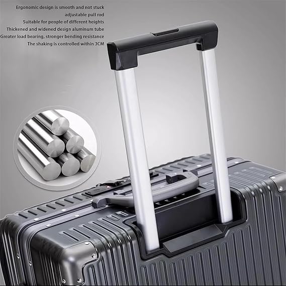 Luggage Travel Gear Carry On Luggage Aluminum Frame Suitcases with Wheels Dry and Wet Separation Design(D,22in)