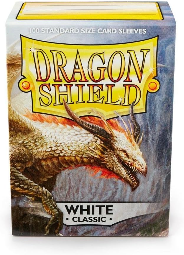 5 Packs Dragon Shield Classic White Standard Size 100 ct Card Sleeves Value Bundle! …