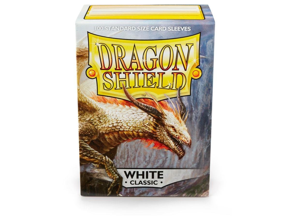 Dragon Shield Classic - Confezione da 10 custodie per carte di credito, formato standard, 100 ct, colore: Bianco
