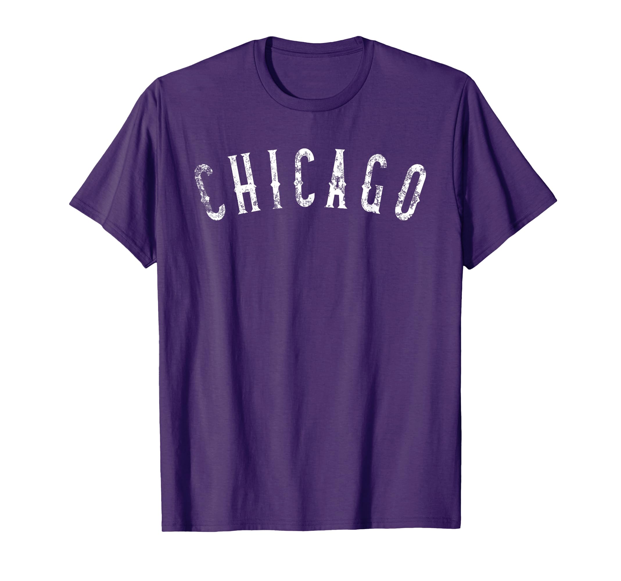 Vintage Chicago Distressed Text T-Shirt