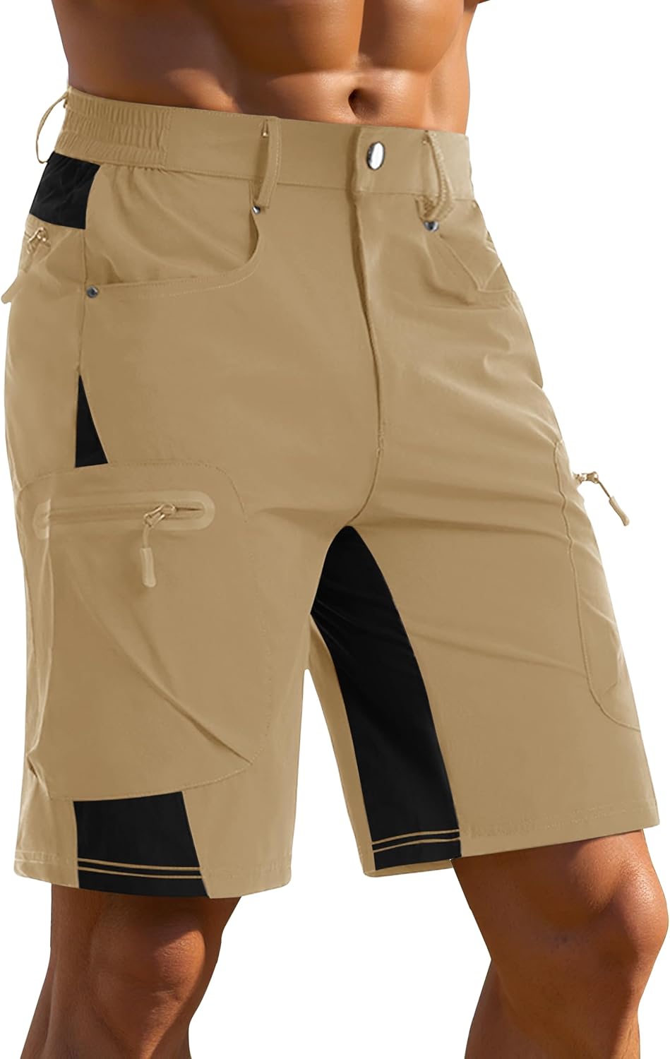 CRYSULLY Men's Hiking Cargo Shorts Outdoor Summer Lightweight Quick Dry Casual Shorts with 5 Pocket - Image 3