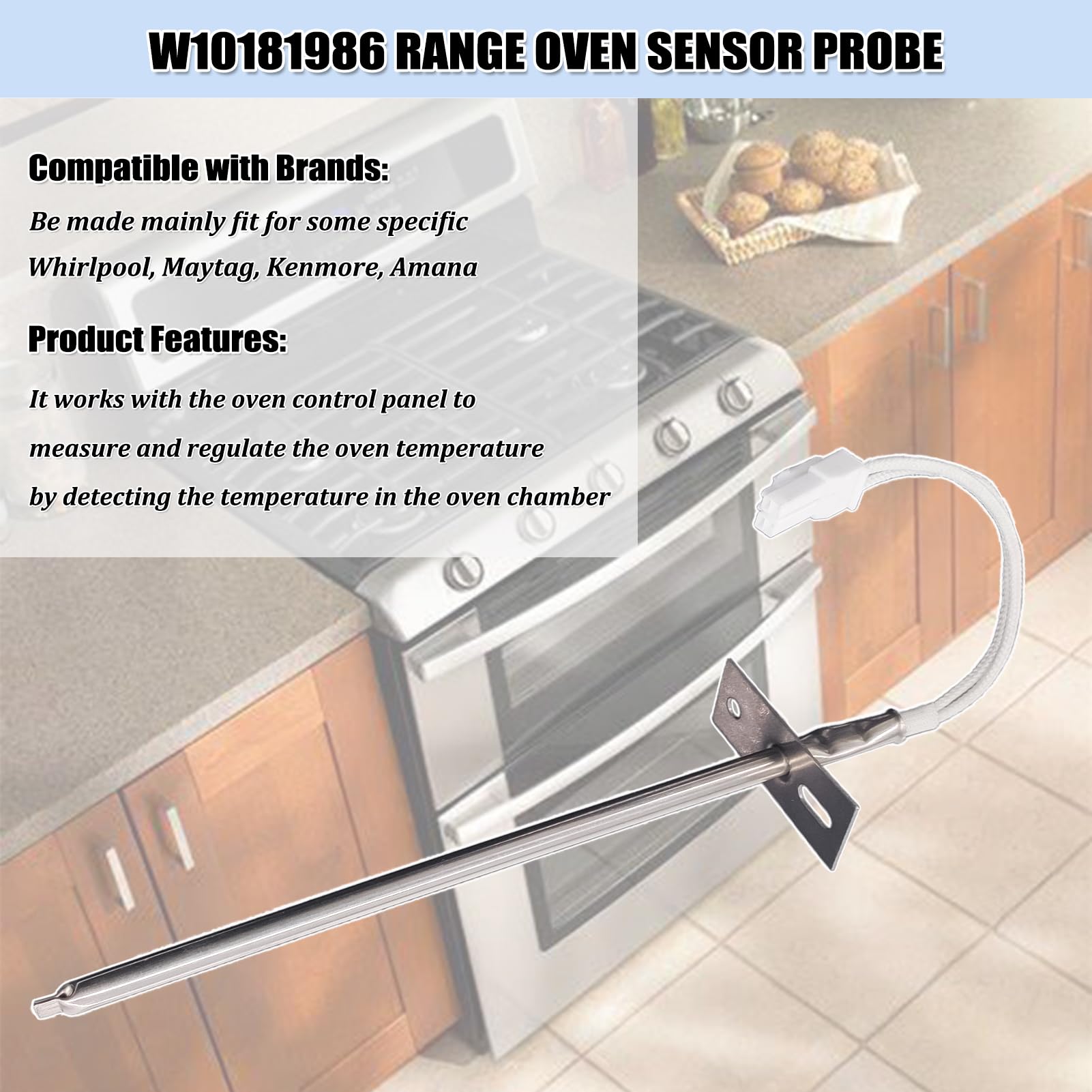 Sensore Temperatura Forno Whirlpool Originale WPW10181986 Per Modelli WFE535S0LZ2 E Altri - Foto 4