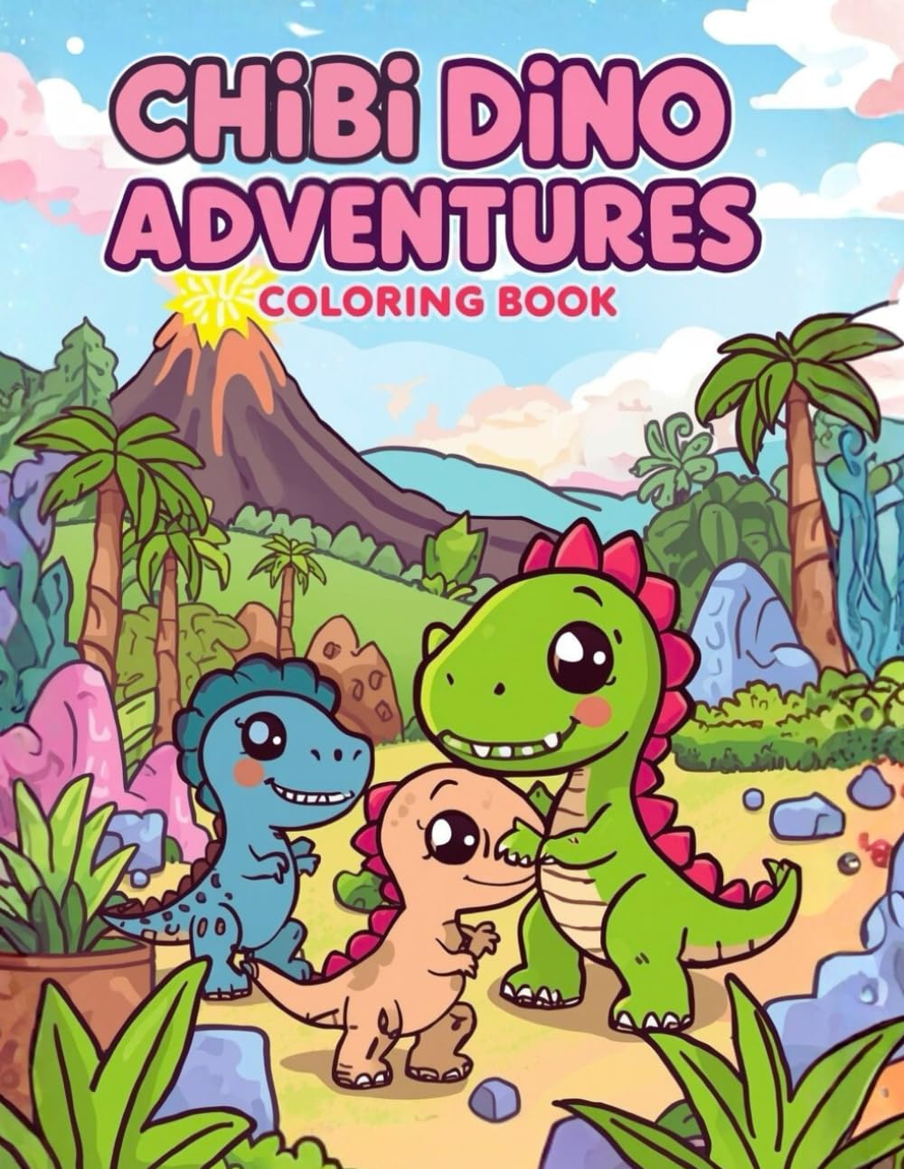 Chibi Dino Adventures: Cute Prehistoric Coloring Book