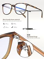 Vista 7 de ANYLUV Gafas de luz azul para mujeres y hombres, lentes de bloqueo de luz azul para mujer, anteojos de computadora antifatiga ocular