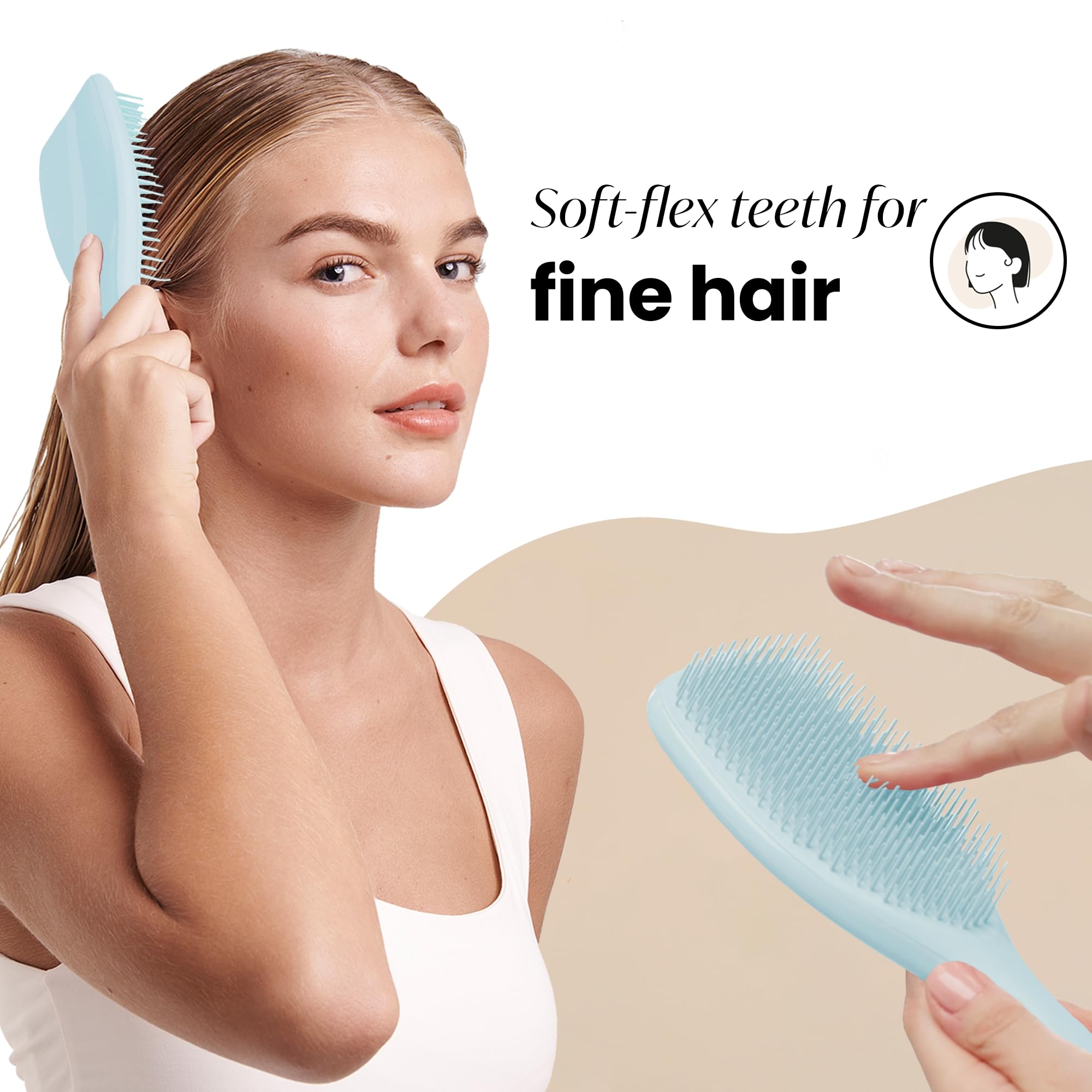 Tangle Teezer Large Fine and Fragile Ultimate Detangler Hairbrush for Coloured Fine & Thin Hair - Image 3