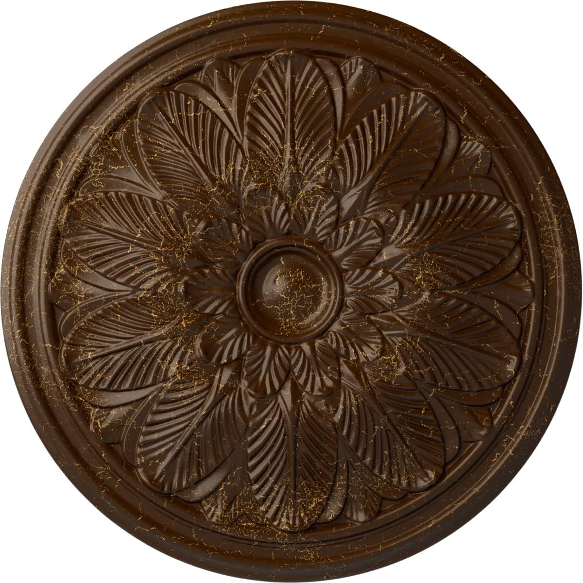 Ekena Millwork CM22BORBC 22 5/8 OD x 1 3/4 P Bordeaux Ceiling Medallion fits Canopies up to 3 1/4, Root Beer Crackle
