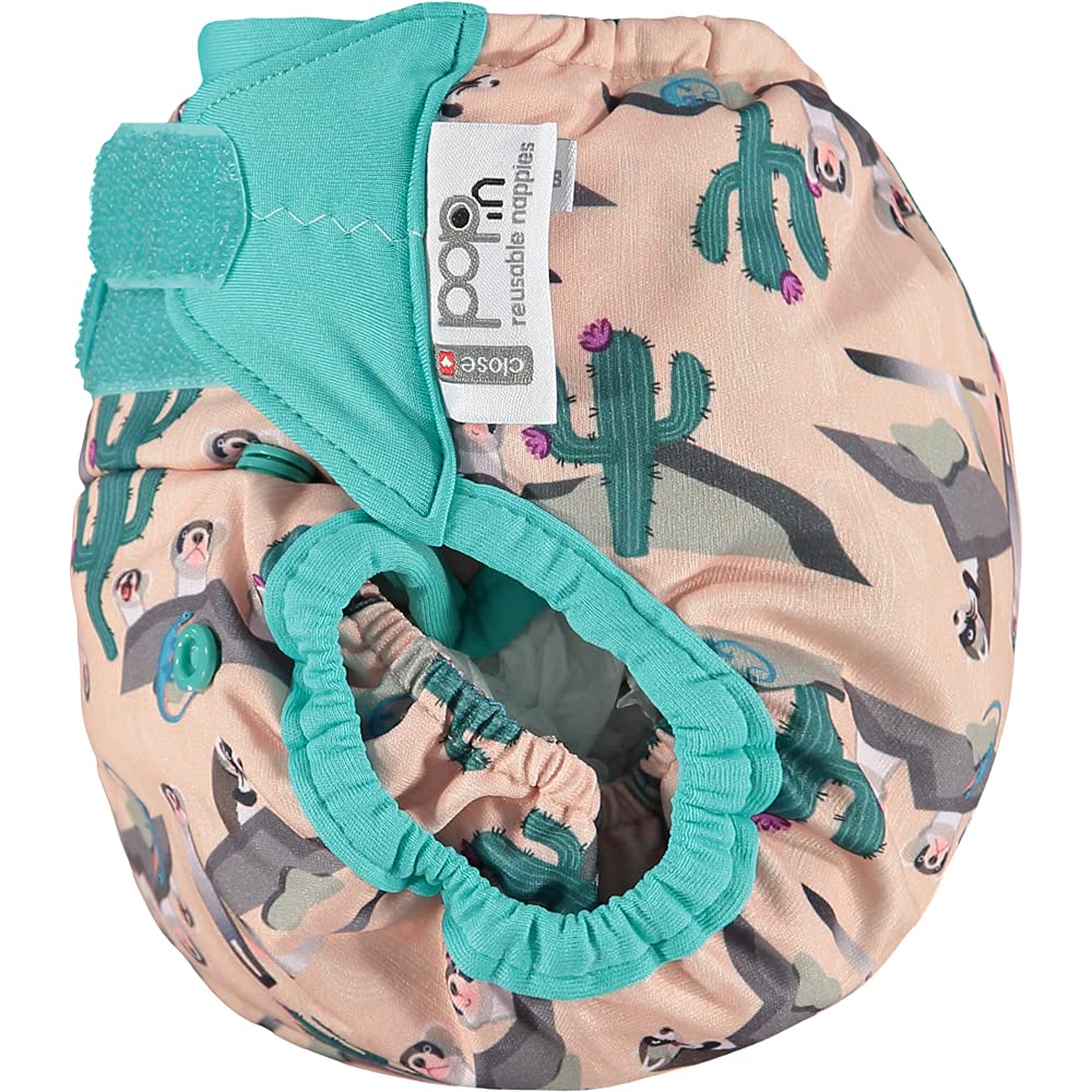 Pannolino in bambù con chiusura Aplix taglia unica dalla nascita al vasino design Furetto