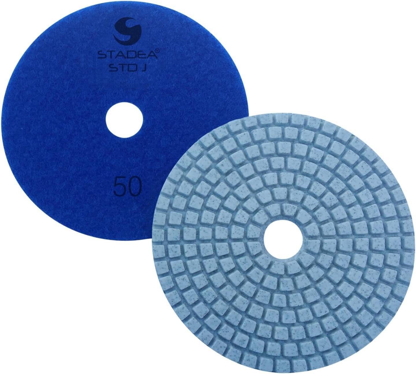 SPW702A Concrete Countertop Wet Polisher Variable Speed Grinder Sander Granite Stone Polisher Polishing Fabrication Tools Kit - 4" Diamond Polishing Pads for Concrete Granite Marble Tile Polish