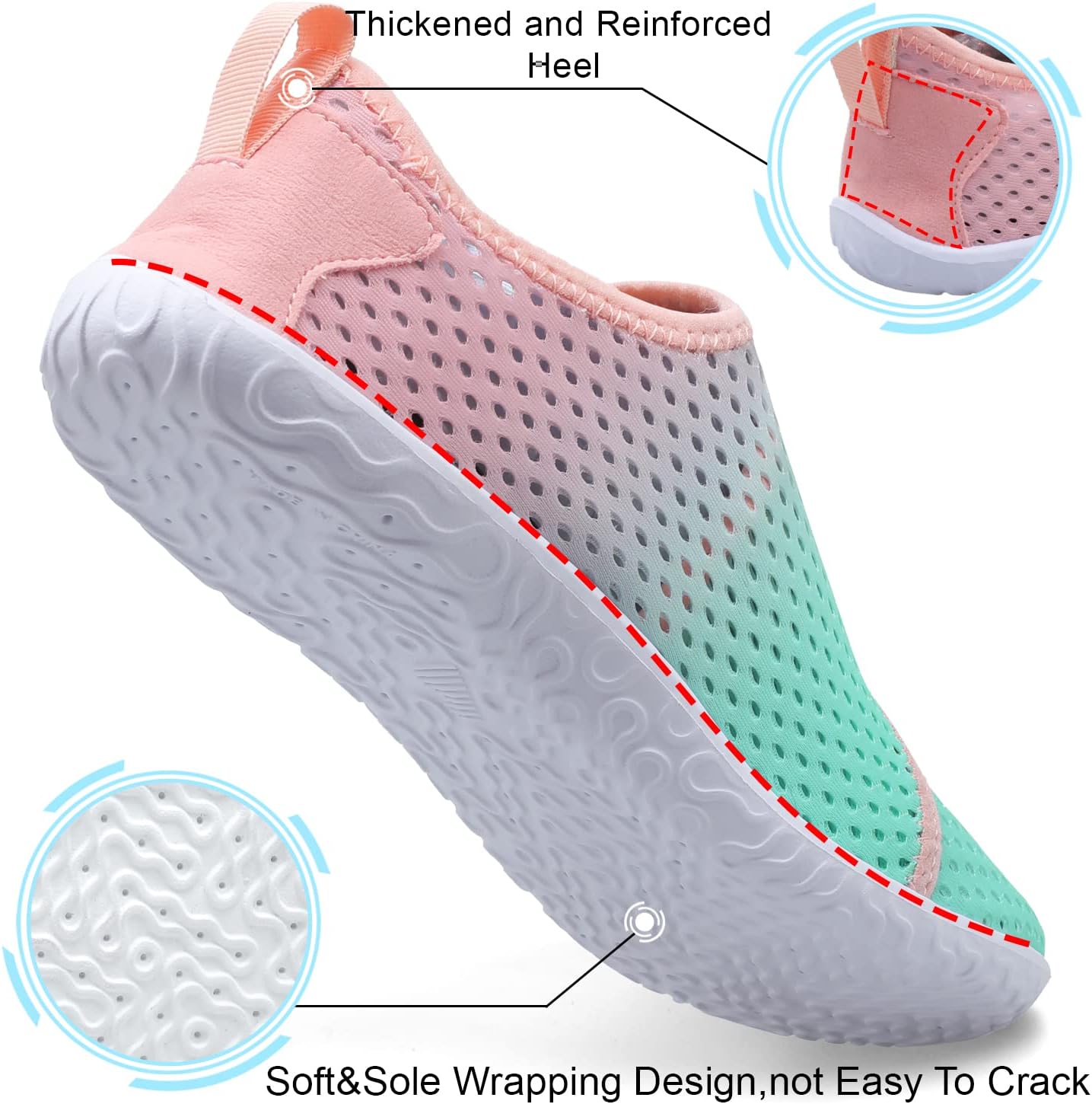 Spesoul Womens and Mens Water Shoes Breathable Quick Dry Soft Barefoot Aqua Socks for Hiking Swim Beach Surf Yoga Sport - Image 2