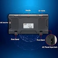 Vista 6 de SDS1104 4CH Osciloscopio de almacenamiento de escritorio digital 7 "Pantalla LCD Oscilómetro portátil de mano 100MHz 1GS/s SCPI y LabVIEW compatible