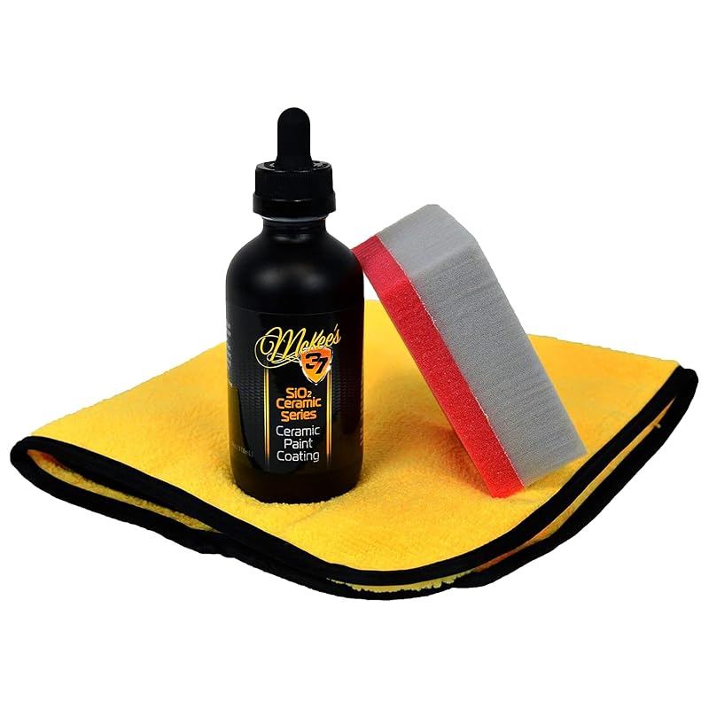 Revestimento cerâmico para pintura automotiva McKee's 37 SiO2 com acabamento brilhante, aplicador e toalha, 120 mL