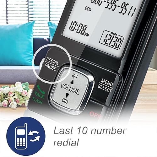 Miniatura 55 de Teléfono Vtech DECT 6.0 con identificador de llamadas / llamada en espera, plata / negro con 2 auriculares inalámbricos, Azul 1 Auricular Azul